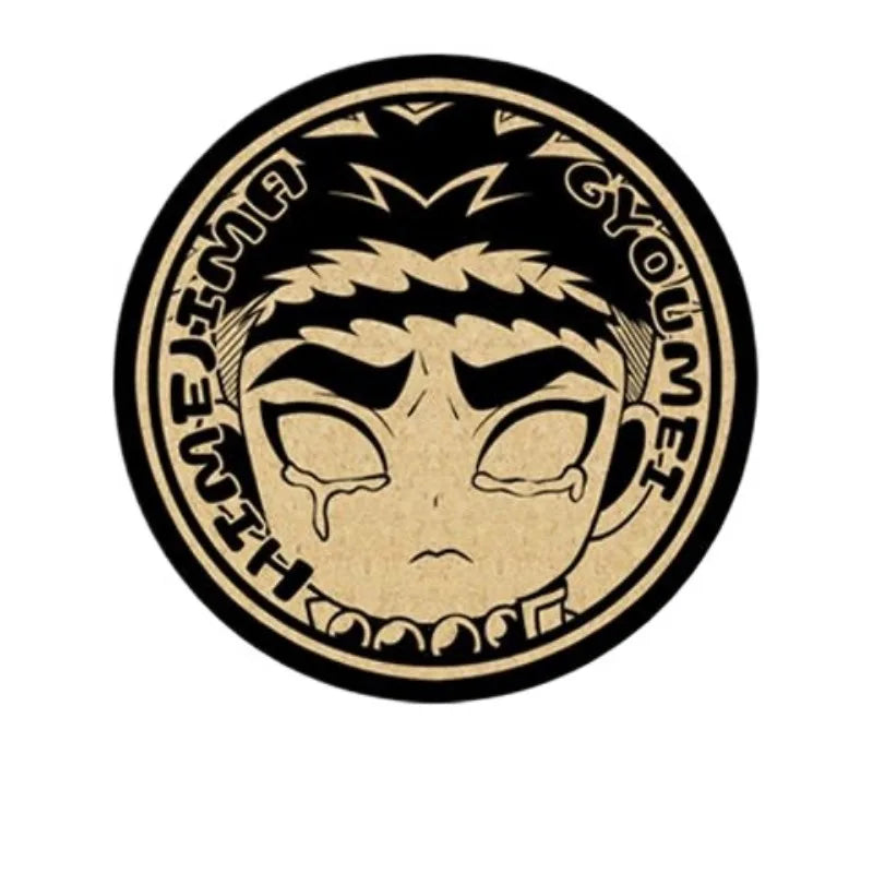Demon Slayer Cork Coaster,Tanjiro Nezuko Anime Drink Cup Mat, Non-slip Heat Resistant Wooden Pad, Creative Table Decor Gift, 1pc
