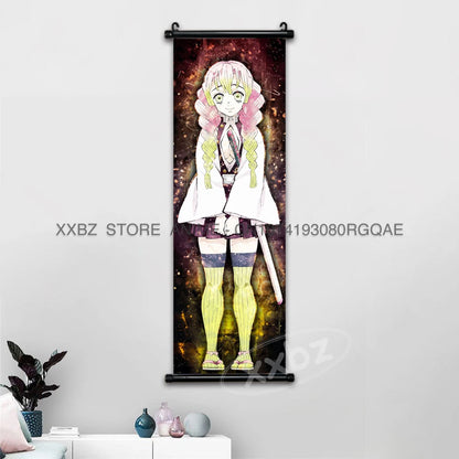 Demon Slayer Scrolls Picture Himejima Gyoumei Wall Art  Tomioka Giyuu Home Decor Rengoku Kyoujurou Hanging Painting Anime Poster