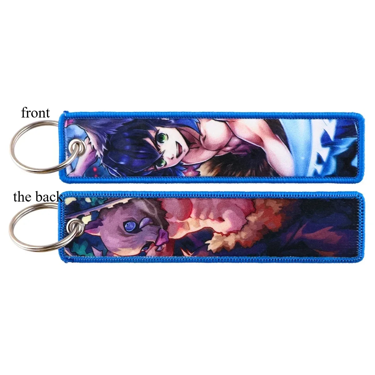 Anime Demon Slayer Blade Weaving Mark Keychain Trendy Fashion Hanging Rope Devil Access Control Pendant Office ID Pendant Gift