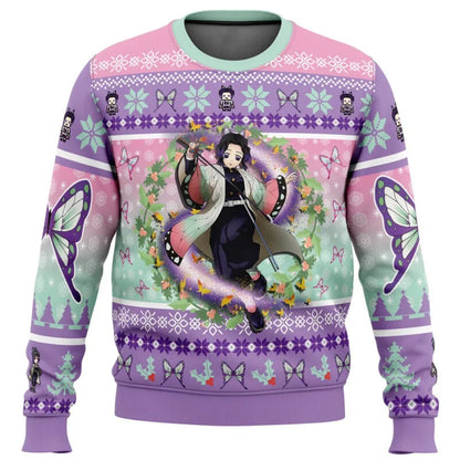 Demon Slayers Winter Christmas Series Blade Round Neck Hoodie Printed Imitation Sweater Knitted Daily Necessities