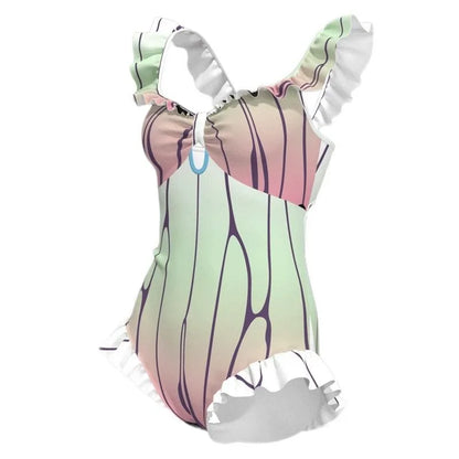 New Demon Slayer swimsuit cosplay costume Kamado Tanjiro Nezuko Butterfly Ninja cos suit Demon Slayer swimsuit gift wholesale