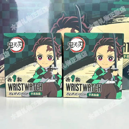 Original Demon Slayer Watch Series Blind Box Anime Secondary Universe Merchandise Co-Branded Wristwatch Birthday Mystery Box Gif