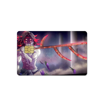 DIY Self-made Anime Demon Slayer 2.5D HD Matte PVC Sticker Film Tape Skin for Credit Card Debit Card Waterproof Sticke Gift