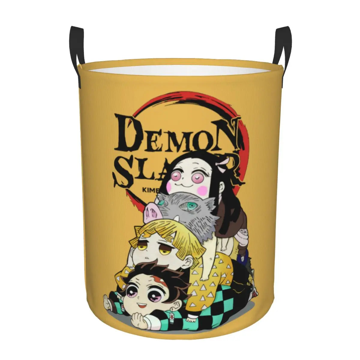Custom Demon Slayers Anime Laundry Basket Collapsible Kimetsu No Yaiba Toy Clothes Hamper Storage Bin for