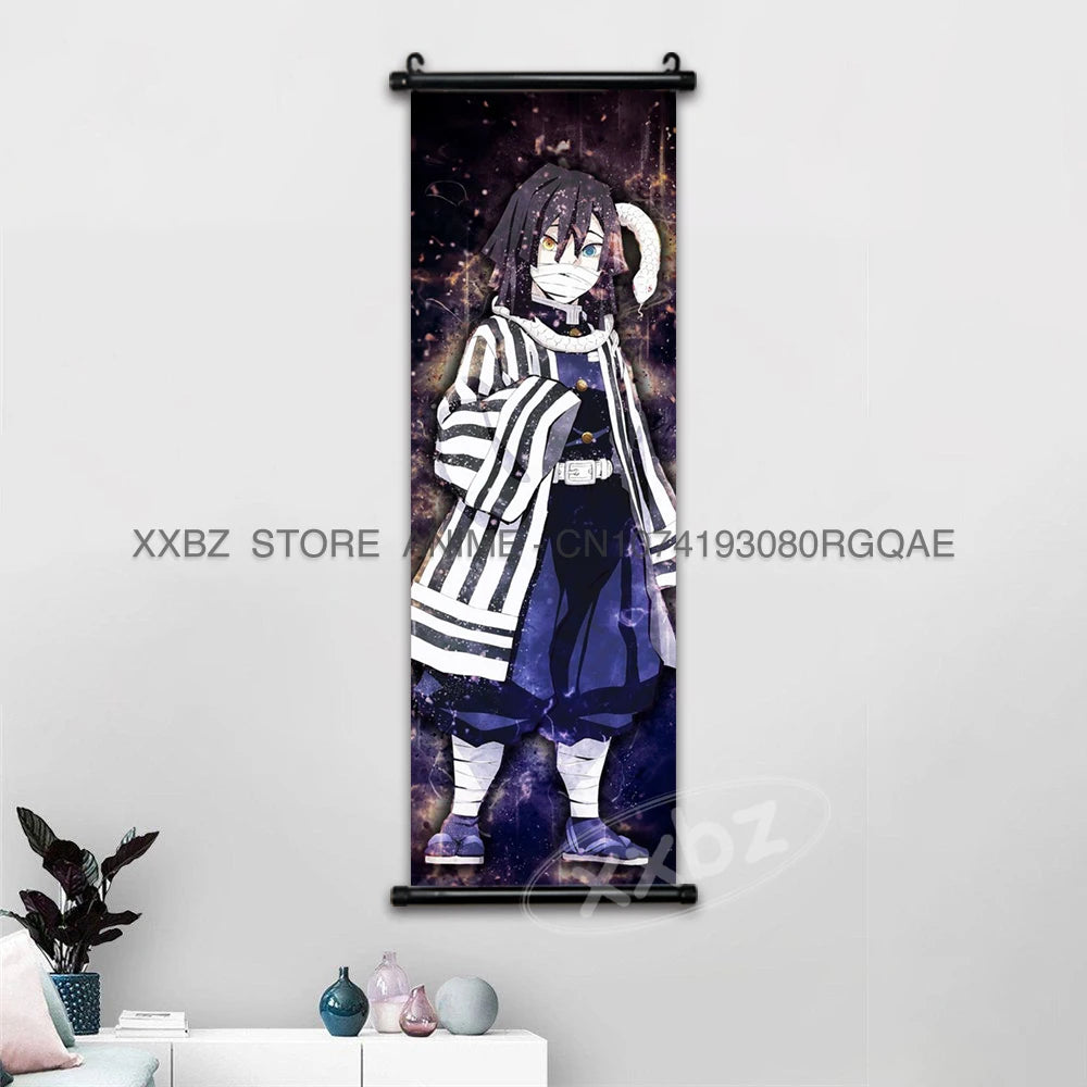 Demon Slayer Scrolls Picture Himejima Gyoumei Wall Art  Tomioka Giyuu Home Decor Rengoku Kyoujurou Hanging Painting Anime Poster