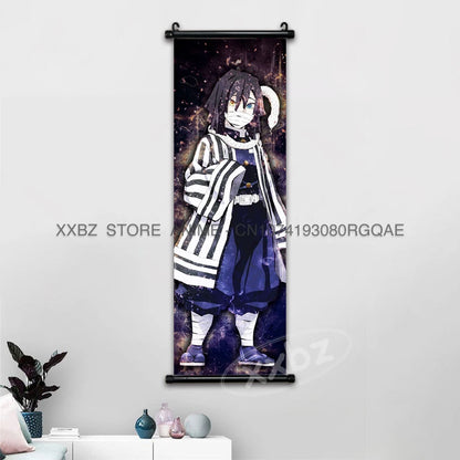 Demon Slayer Scrolls Picture Himejima Gyoumei Wall Art  Tomioka Giyuu Home Decor Rengoku Kyoujurou Hanging Painting Anime Poster