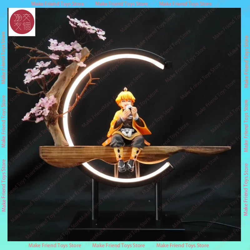 Plug In Demon Slayer Nezuko Kamado Led Night Light Anime Figure Multicolor Touch Remote Gaming Pc Case Lamp Gift Anime Demon Led