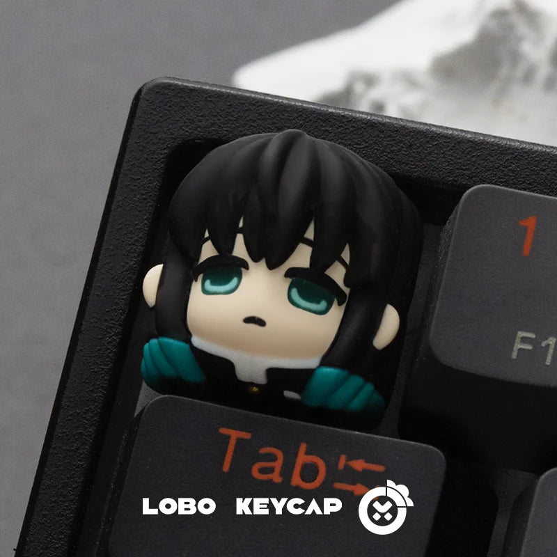 Anime Demon Slayer Kamado Nezuko Series Multiple Styles Keyboard Cute Keycap Decoration Contain Periphery Collectble Fun Gifts