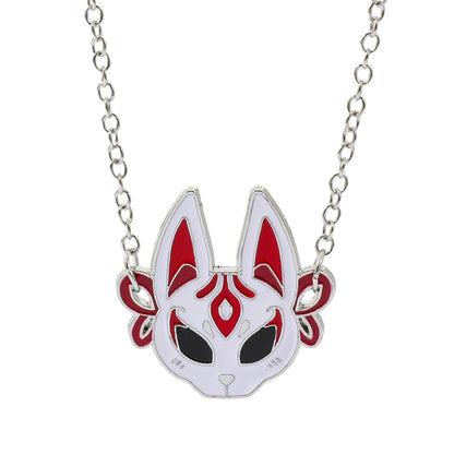 Demon Slayer fox Mask Pendant Necklace, Demon Slayer Pendant Accessory Suitable for Cosplay Accessories
