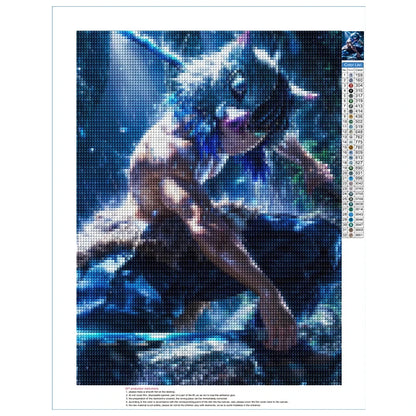 Demon Slayer Diamond Painting 5D Nezuko Kochou Shinobu Full Diamond Mosaic Picture DIY Hashibiro Inosuke Home Decor Painting,fra