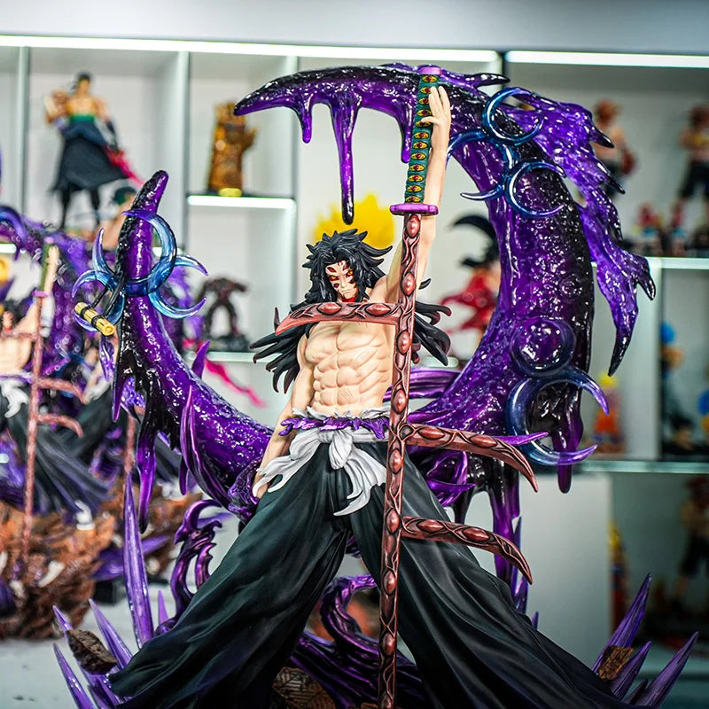 2026 New In Stock 45cm Demon Slayer Anime Figure Kokushibo Figures Pvc Statue Room Decoration Collection Model Gifts Toys