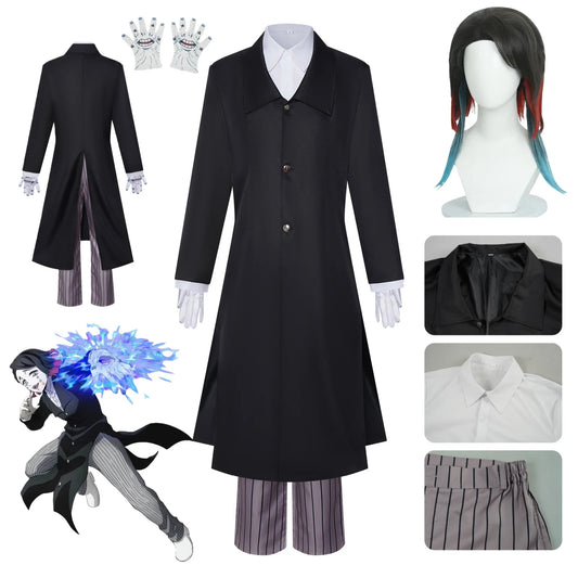 Enmu Cosplay Costume Wig Anime Dream Halloween Carnival Party Clothes
