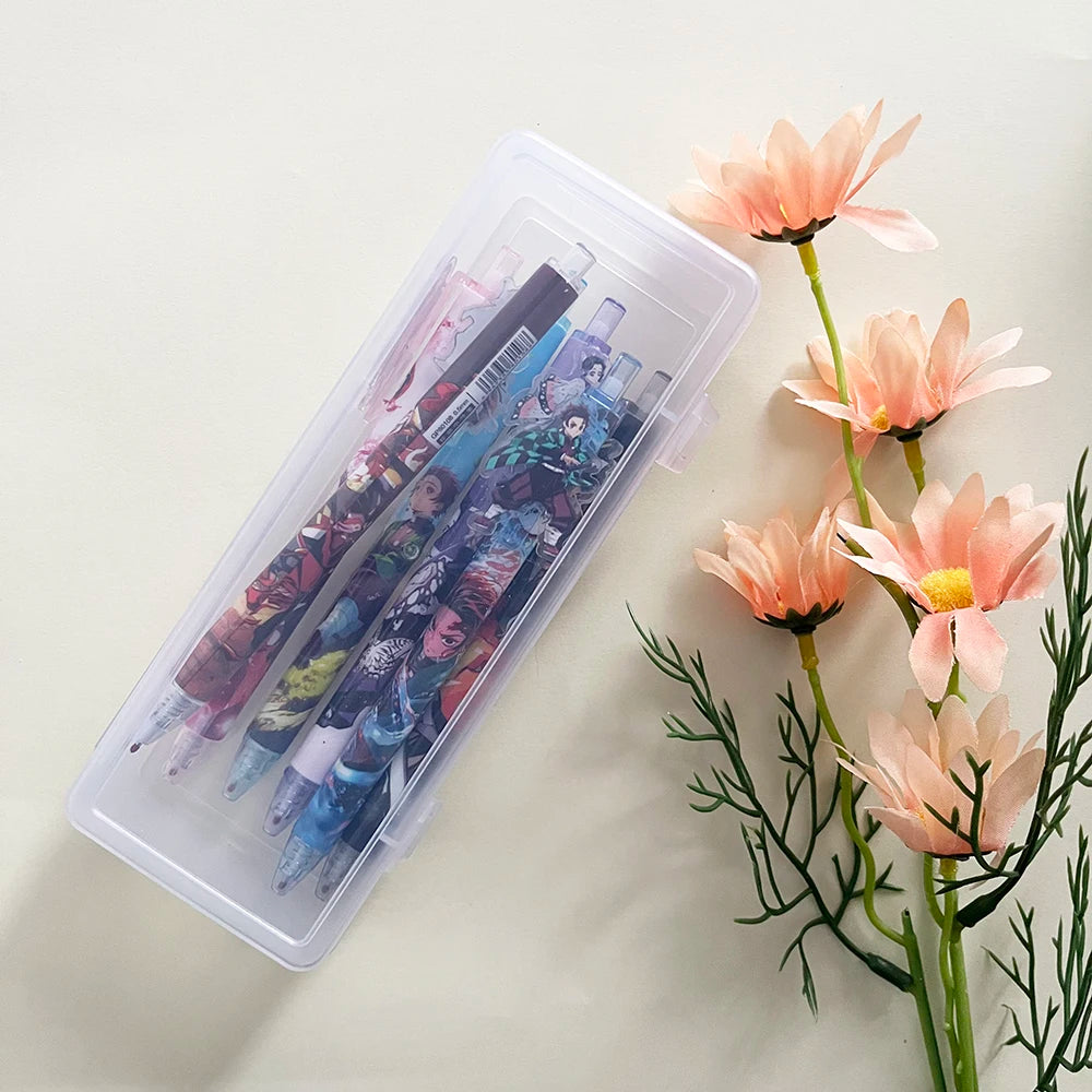 6pcs/box Hot New Anime Slayer Gel Pen Student Writing Pen Character Stationery School Supplies Gift Seasonal Companion