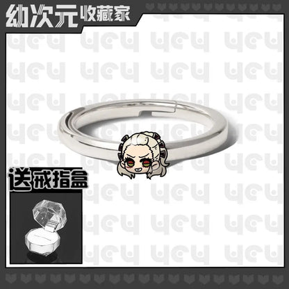 Demon Slayer Douma Tokitou Muichirou Tomioka Giyuu 2D Ring Fashion Personalized Cosplay Accessories Anime Original Niche Gift