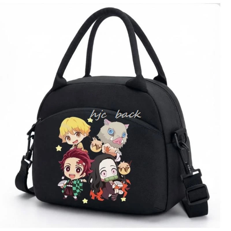 Hot Kamado Nezuko Demon Slayer Lunch Bag Student Lunch Box With Heat Preservation Function Large Capacity Portable Lunch Bag