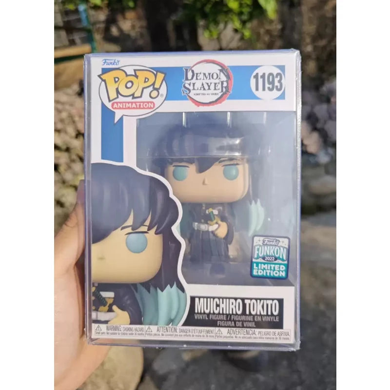 FUNKO POP Original Demon Slayer Blade Mi Douzi TANJIRO KAMADO Muichiro Tokoto Doma Akaza Action Anime Figures Toys Gift Model