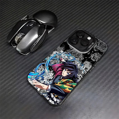 Demon Slayer Cartoon Anime Frosted Case for iPhone 17 Air 16 E 15 14 Plus 13 12 Mini 11 Pro Max Acrylic Sheet Silicone Cover