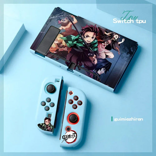 Anime Demons Slayers Case for Nintendo Switch NS Joy Con Controller Kawaii Soft Silicone Protective Cover Accessories Fans Gift