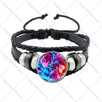 Anime Creative Bracelet Fashion Jewelry Accessories Demon Slayers Cartoon Cute Bracelets Charms Pendant Bangle Birthday Gifts