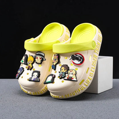 Demon Slayer Kamado Nezuko Tomioka Giyuu Creative Non-Slip Sandals Cartoon Animation Surrounding Beach Kamado Tanjirou Slippers