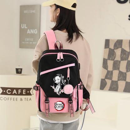 Anime Demon Slayer Backpack Teen Girl Boy Back To School Backpack Children School Bag Women Rucksack Travel Cartoon Bag Mochilas