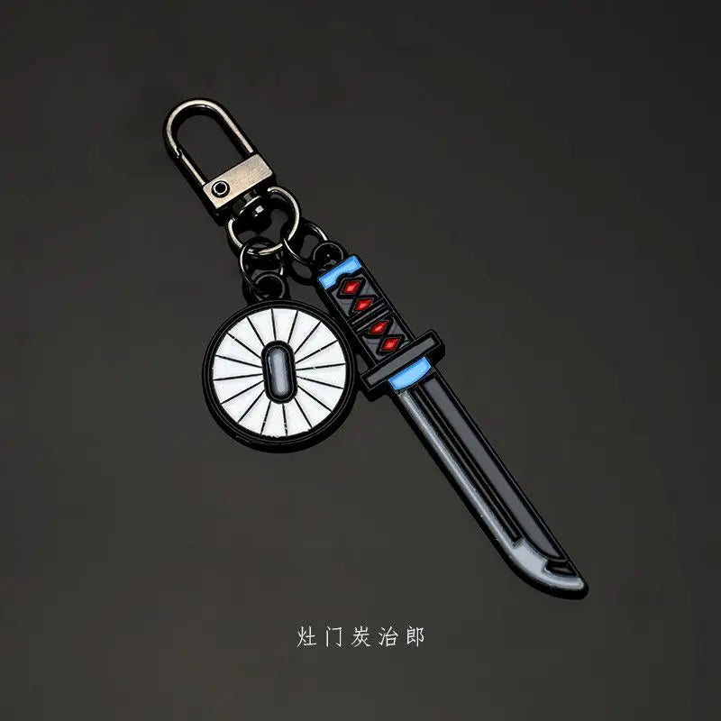 Demon Slayer Kanroji Mitsuri Tokitou Muichirou Iguro Obanai High Value Creative Metal Keychain Boy Backpack Pendant Decoration