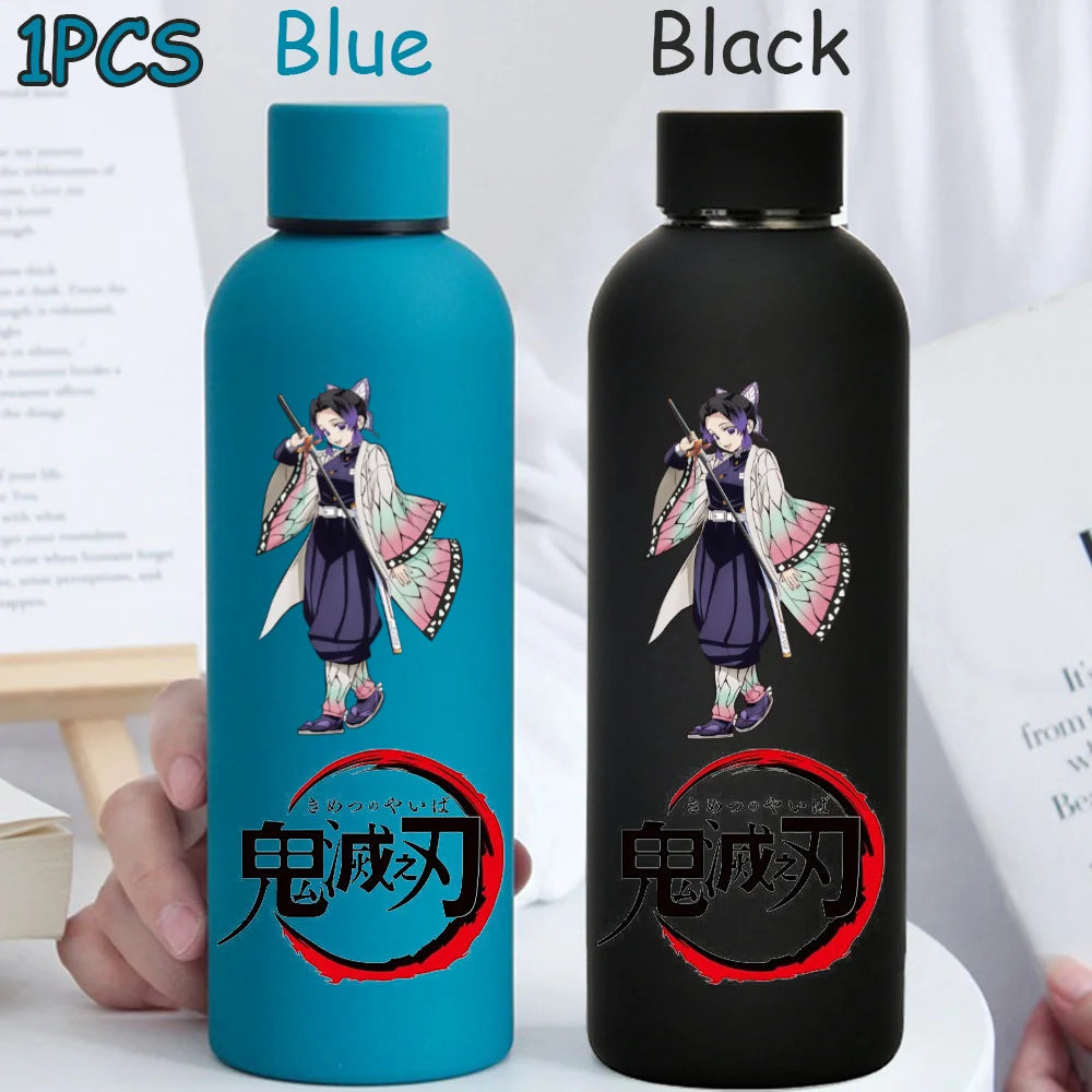 Kimetsu No Yaiba 500ML Insulated Water Cup Game Anime Character Paint Small Mouth Bottle Cartoon Large Capacity Drinking Cup
