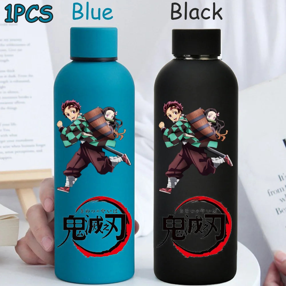 Kimetsu No Yaiba 500ML Insulated Water Cup Game Anime Character Paint Small Mouth Bottle Cartoon Large Capacity Drinking Cup