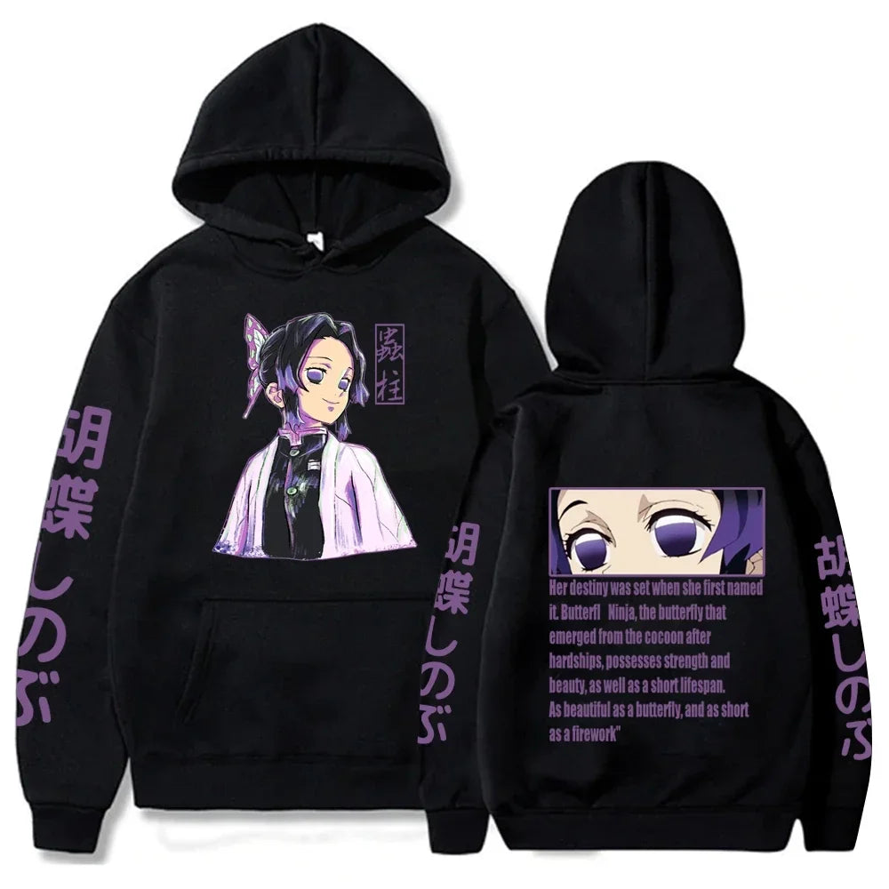 2026 New Demon Slayer Graphic Printed Hoodie Sweatshirt Men's and Women's Hoodie Men's Tops Sports Hoodie Harajuku Y2K Hoodie