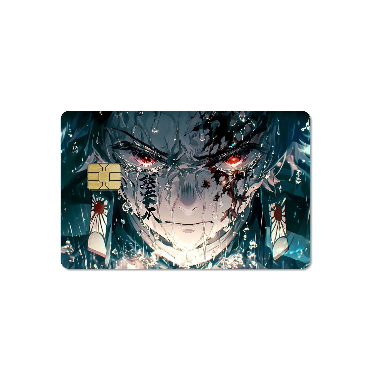 DIY Self-made Anime Demon Slayer 2.5D HD Matte PVC Sticker Film Tape Skin for Credit Card Debit Card Waterproof Sticke Gift