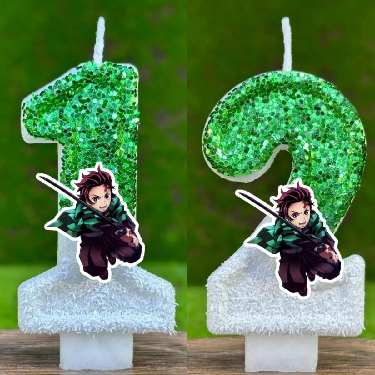 Demon Slayer Tanjirou Digital Candle Number 0-9 Kids Birthday Cake Decoration Supplies Cartoon Anime Party Accessories Supplies