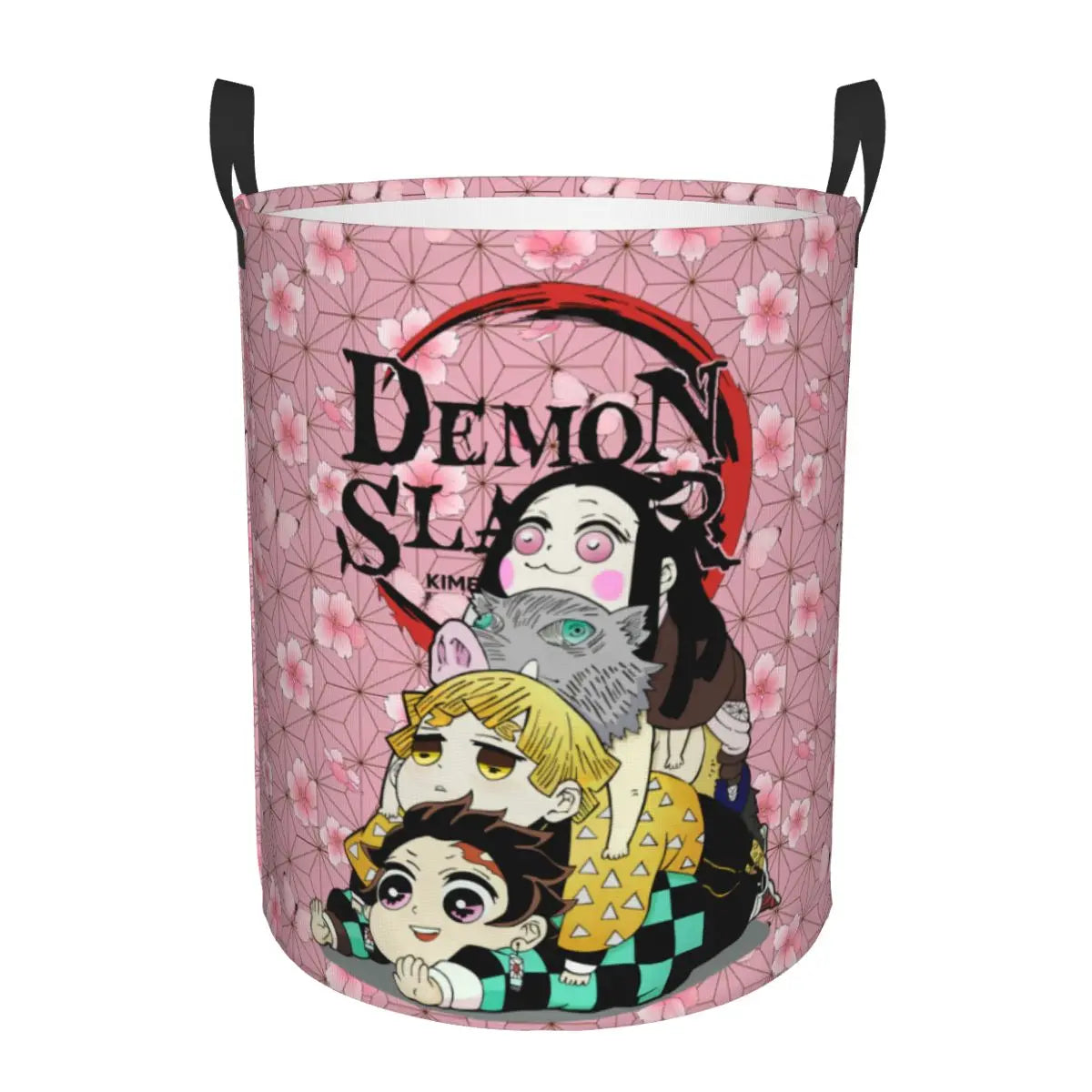Custom Demon Slayers Anime Laundry Basket Collapsible Kimetsu No Yaiba Toy Clothes Hamper Storage Bin for
