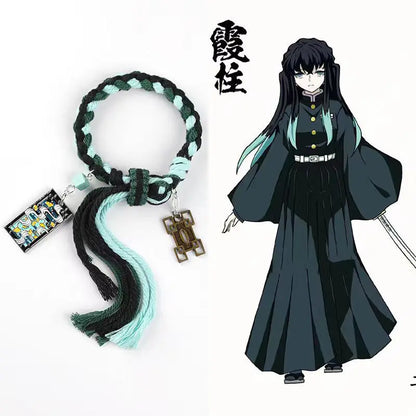 Demon Slayer Bracelet Tanjiro Shinobu Tokito Anime Rope Wristband Cosplay Manga Jewelry Gift for Fans Adults