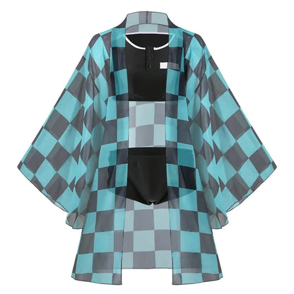 bilibili Demon Slayer Swimsuit Kochou Shinobu Kamado Tanjirou Nezuko Cosplay Costume Kimono Sexy Bikini Beach Swimwear