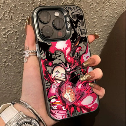 Demon Slayer Cartoon Anime Frosted Case for iPhone 17 Air 16 E 15 14 Plus 13 12 Mini 11 Pro Max Acrylic Sheet Silicone Cover