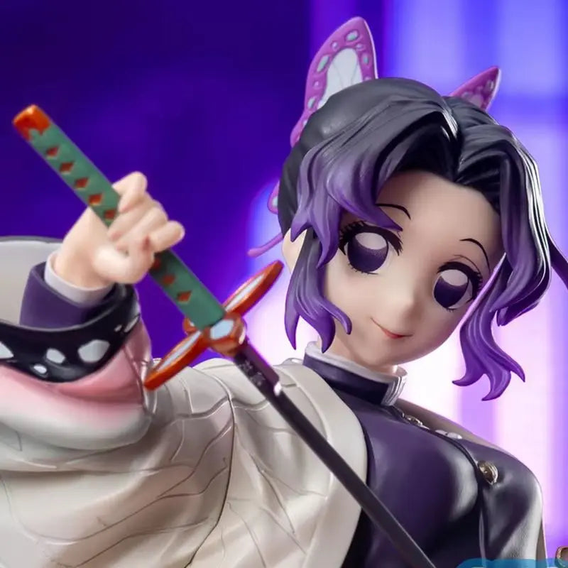 New 18cm Demon Slayer Shinobu Kochou Collectible Anime Figure Pvc Statue Desktop Decoration For Adult Collectors Fans