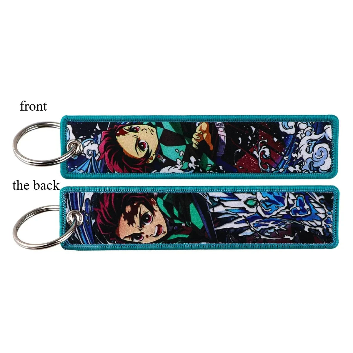 Anime Demon Slayer Blade Weaving Mark Keychain Trendy Fashion Hanging Rope Devil Access Control Pendant Office ID Pendant Gift