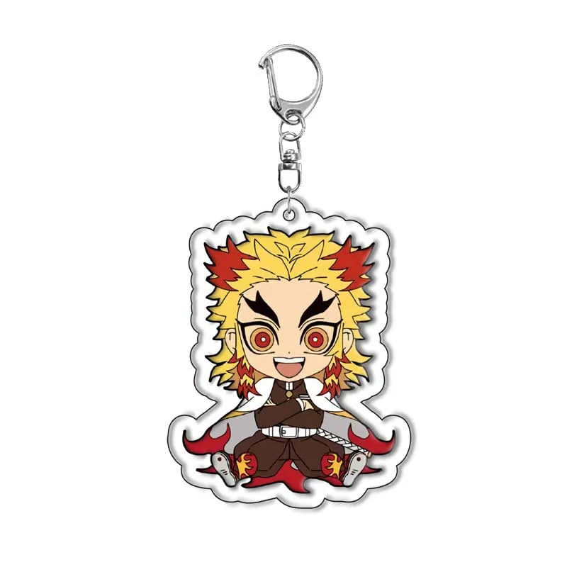 Demon Slayer Kimetsu no Yaiba Tanjiro Kamado Nezuko Acrylic Keychain Pendant Anime Merchandise Custom Wholesale In Stock Bulk