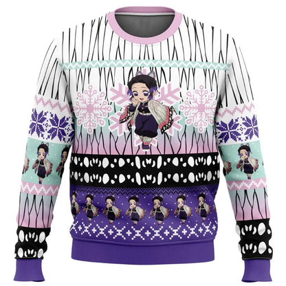 New Demon Slayers  inter Christmas Series Blade Round Neck Hoodie Printed Imitation Sweater Knitted Decorative Daily Necessit