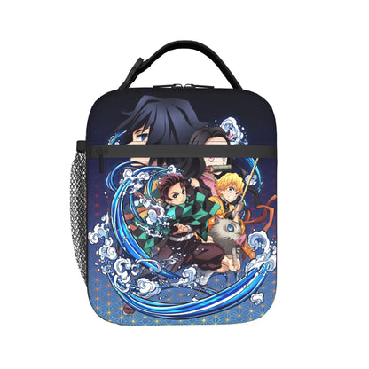 D-Demons Slayers Portable Lunch Box Multifunction Kimetsus No Yaibas Cooler Thermal Food Insulated Lunch Bag School Student