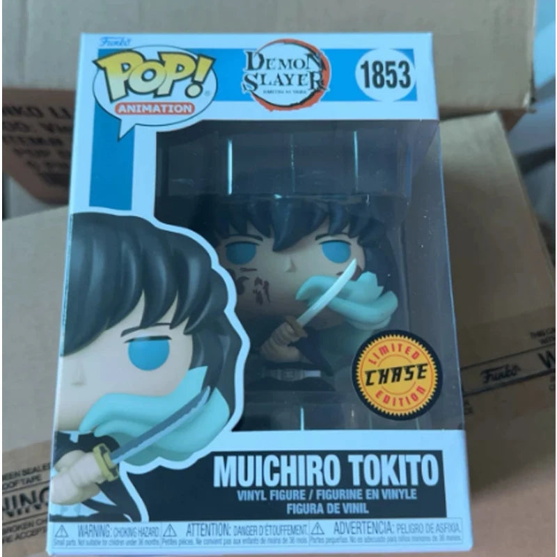 FUNKO POP Original Demon Slayer Blade Mi Douzi TANJIRO KAMADO Muichiro Tokoto Doma Akaza Action Anime Figures Toys Gift Model