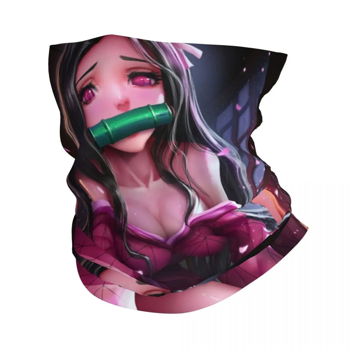 Custom Manga Demon Slayer Bandana Neck Gaiter for Hiking Camping Men Women Wrap Scarf Kimetsu No Yaiba Balaclava Warmer