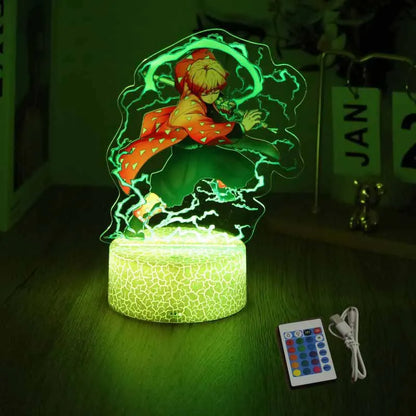 Anime Figures Lamp Tanjirou Nezuko Zenitsu Led Night Light Remote Control Smart Touch Lamps Room Decor Birthday Christmas Gift