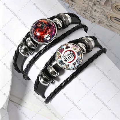 Anime Creative Bracelet Fashion Jewelry Accessories Demon Slayers Cartoon Cute Bracelets Charms Pendant Bangle Birthday Gifts