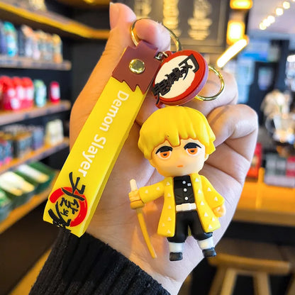 41 Styles Demon Slayer Kimetsu No Yaiba Blade of Ghost Keychain Cute Characters Bag Decor Car Key Chain Ring Fans Gift