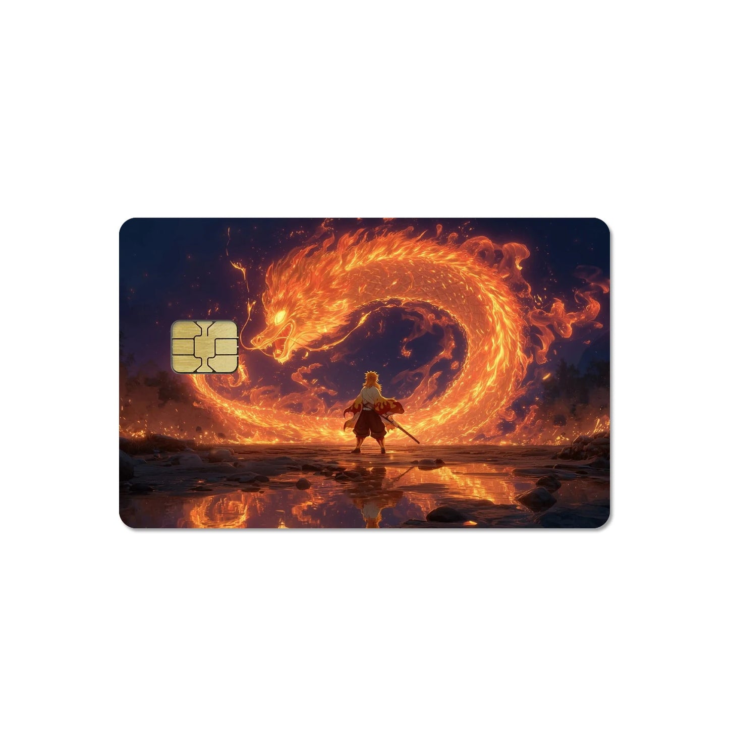 DIY Self-made Anime Demon Slayer 2.5D HD Matte PVC Sticker Film Tape Skin for Credit Card Debit Card Waterproof Sticke Gift