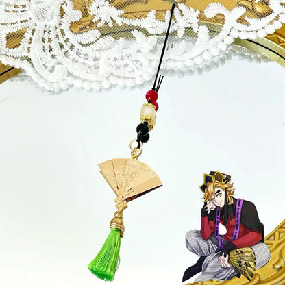 Anime Demon Slayer Periphery Hand Rope Tanjiro Kamado Giyu Tomioka Kyojuro Rengoku 15 styles Keychain Decorations Christmas Gift