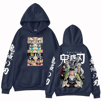 Devil Killer Demon Slayer Blade Cosplay Street Style Men's Hoodie New Harajuku Style Casual Suitable for Both Men and Women