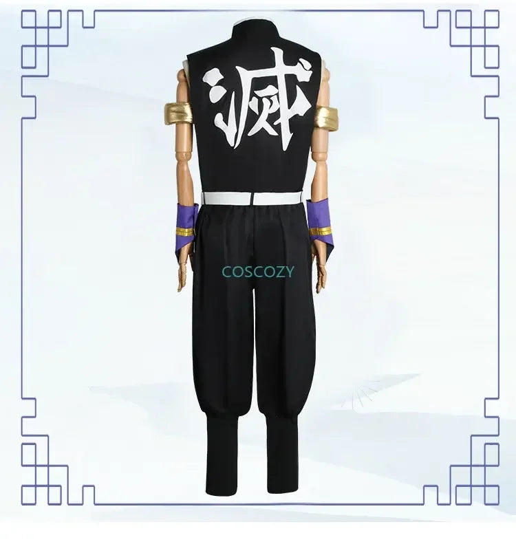 Anime Uzui Tengen Cosplay Costume Demon Killer Team Uniform Men Adult Carnival Anime Clothes Wig Tattoo Stickers Cosplay Costume