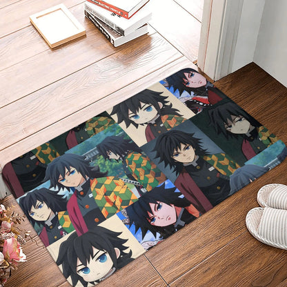 Demon Slayer Doormat Mat Anti-Slip Anime Giyu Tomioka Kitchen Bathroom Living Room Rug Carpet 40*60cm